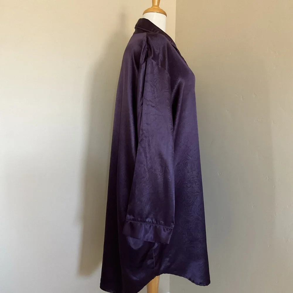 Bali Studio Nightshirt Purple Silky Size 1X